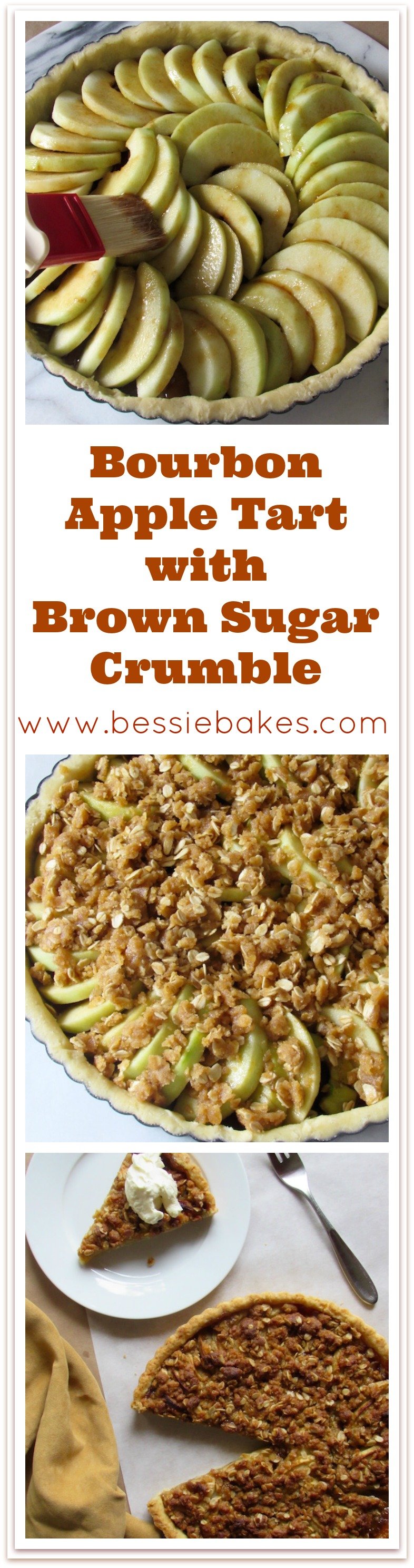 Bourbon Apple Tart with Brown Sugar Crumble Bessie Bakes