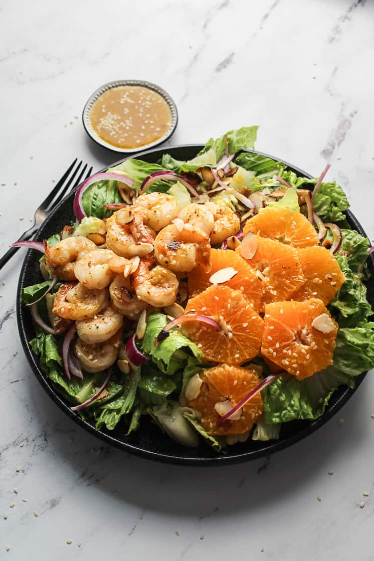 HEALTHY SHRIMP SALAD ORANGE SESAME VINAIGRETTE Bessie Bakes
