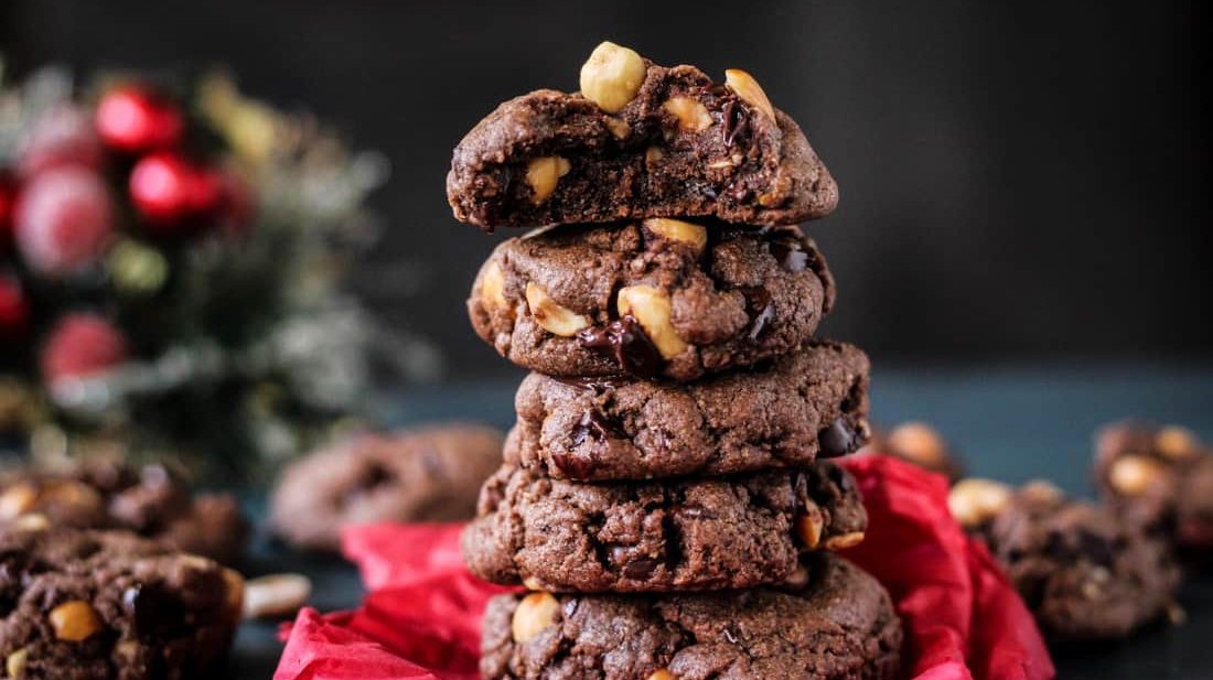 TRIPLE CHOCOLATE HAZELNUT ORANGE COOKIES Bessie Bakes
