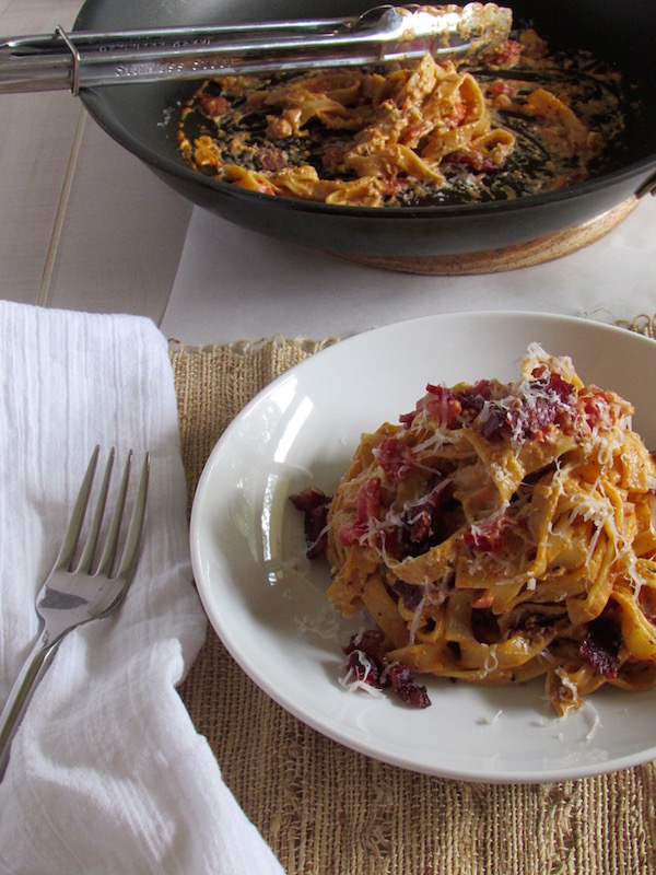 Cottage Bacon And Tomato Carbonara Bessie Bakes