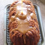 gluten free banana bread poured glaze