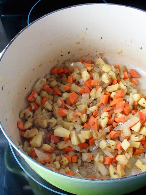 Apples, onions, and carrots
