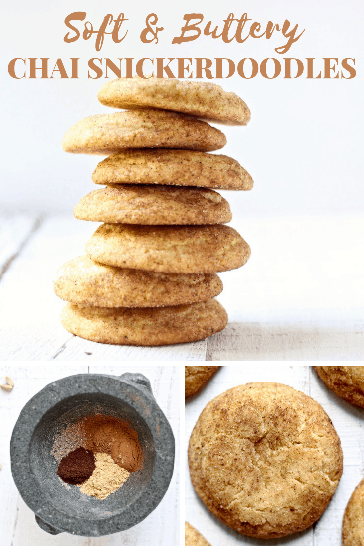 The Best Soft Chai Snickerdoodle Cookies #snickerdoodles