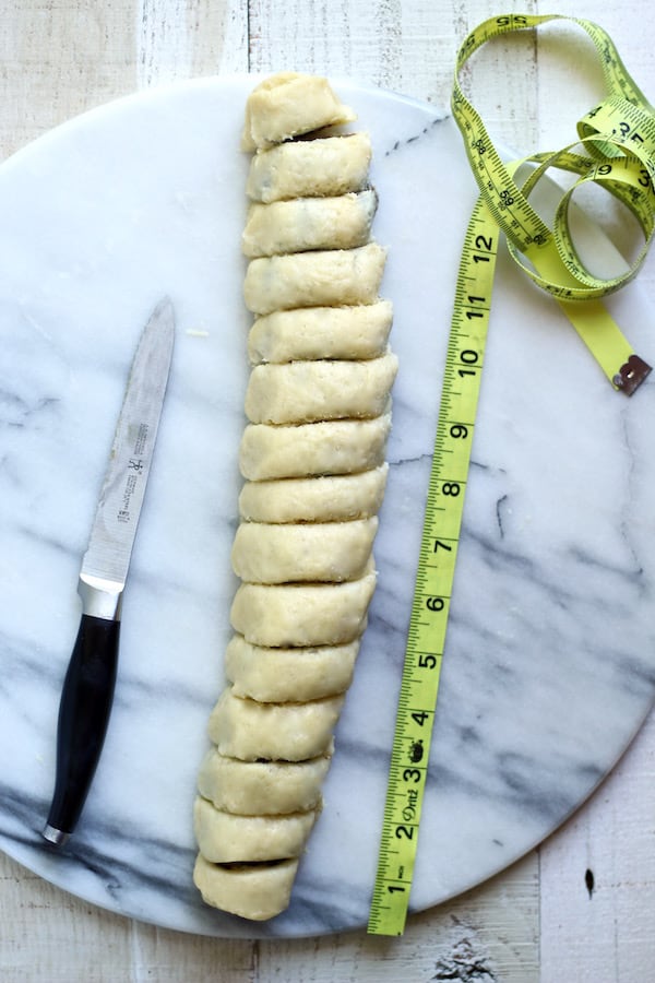 Pistachio rose water cookies cut