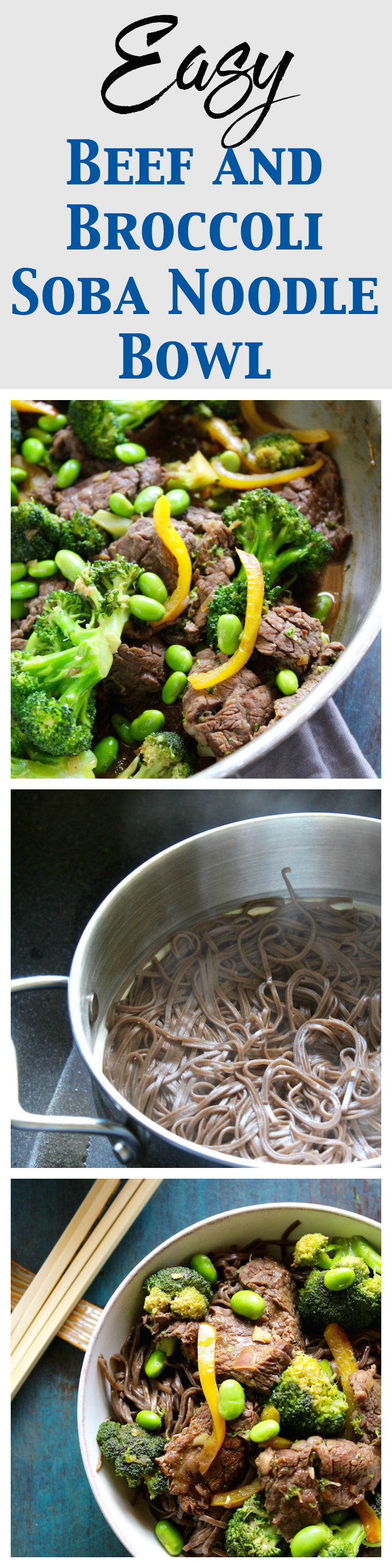 easy beef and broccoli soba noodle bowl pinterest