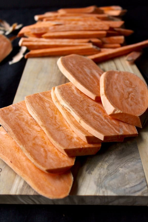 How to slice sweet potato fries without slicing off your fingers