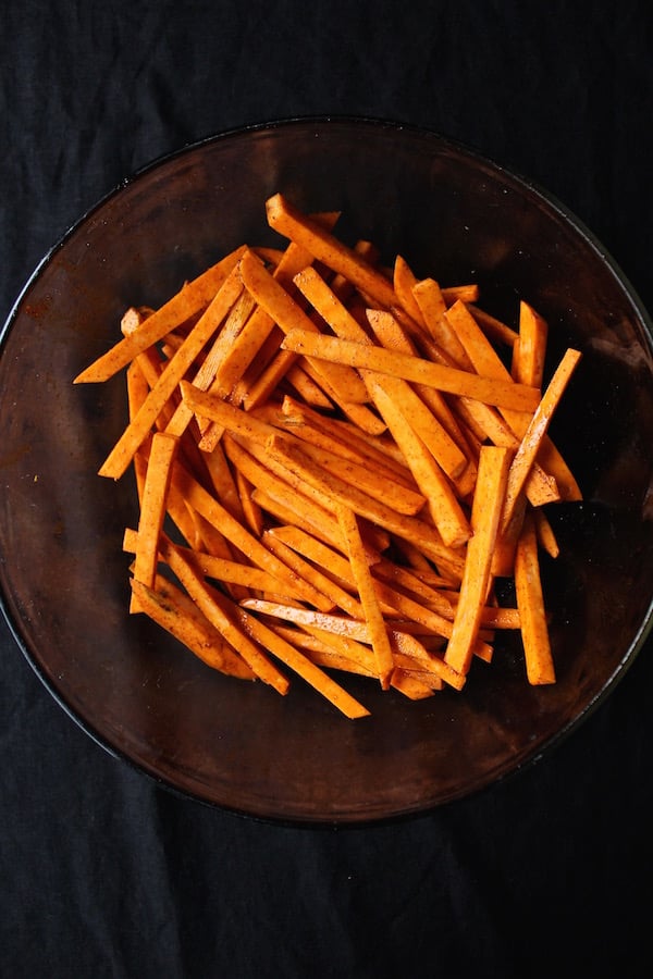 sweet potato fries in bowl