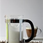 milk foam french press coffee