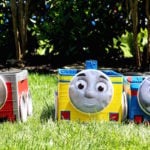 thomas the train boxes lined up