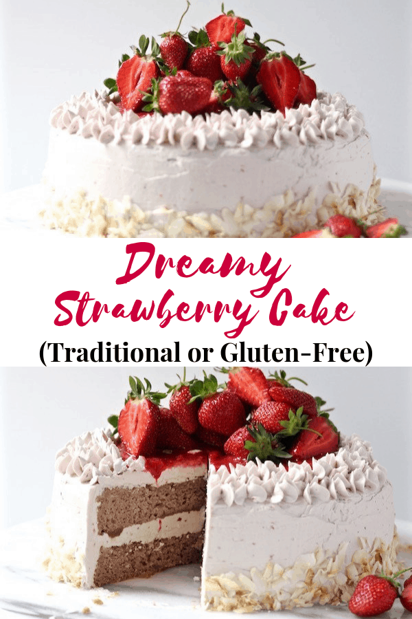 Try this mosit Strawberry Cake Recipe step-by-step photos with gluten free or traditional flours