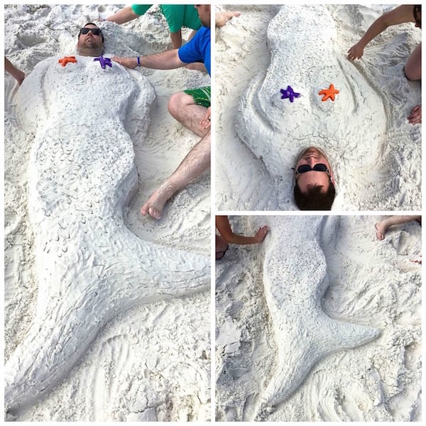 kendall sand mermaid collage