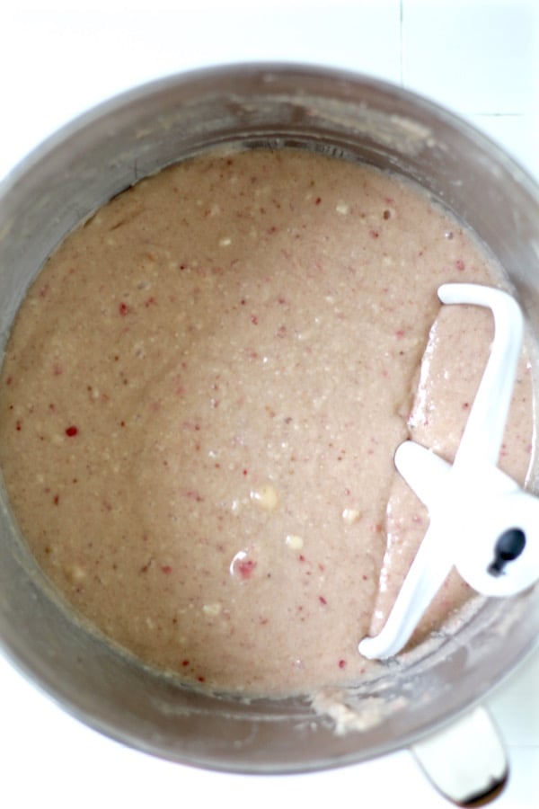 strawberry cake batter 1