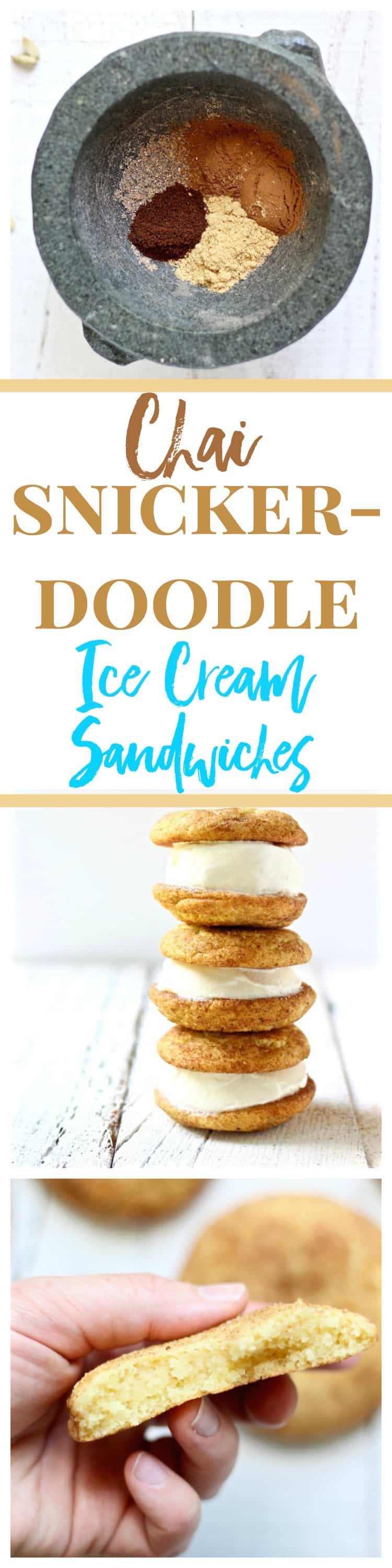 soft chai snickerdoodle cookie ice cream sandwich recipe pinterest