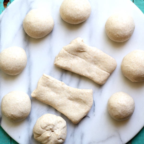 garlic naan stages of shaping