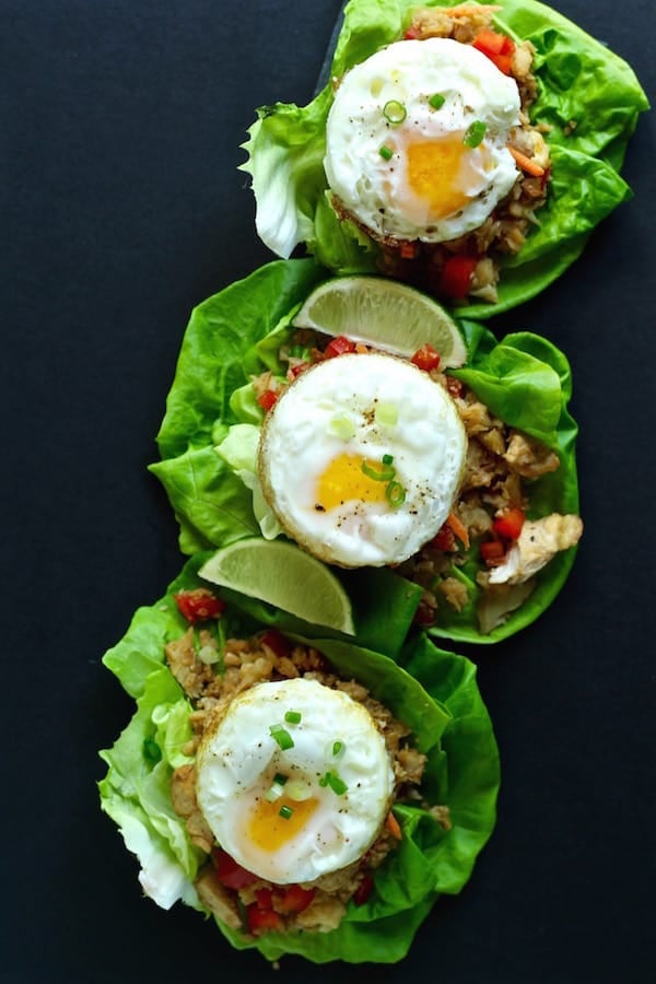 low-carb-chicken-lettuce-wraps-fried-eggs