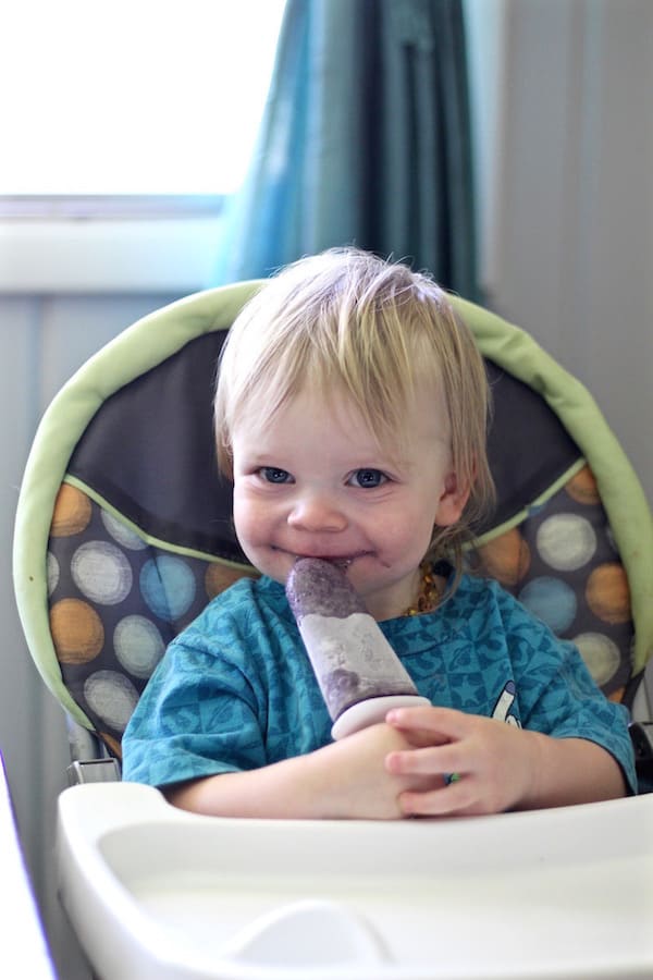 smoothies and smoothie popsicles for toddlers and kids samuel eating popsicles