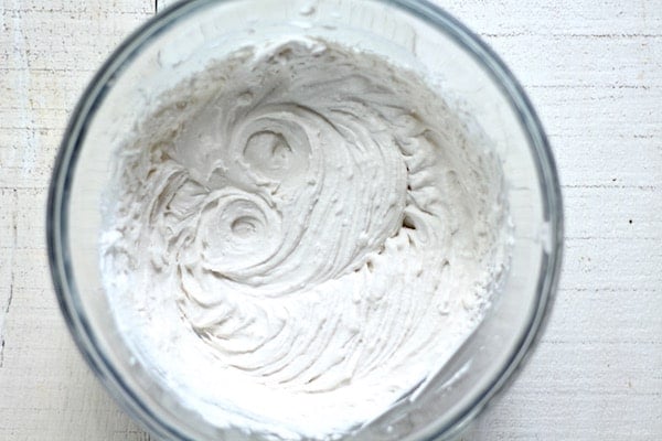 Fluffy whipped coconut cream