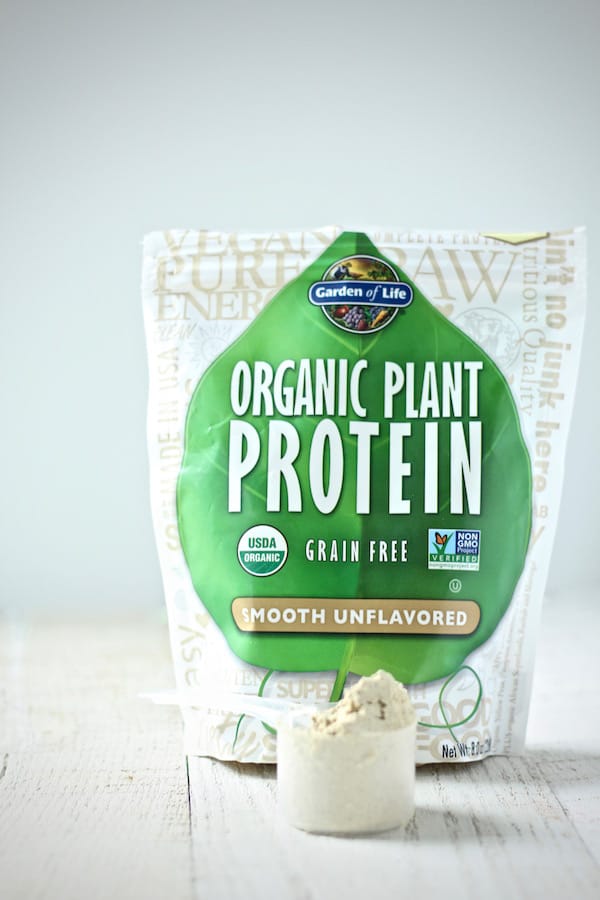 Organic plant protein powder is the perfect addition to smoothies for added nutrtion. #healthy #glutenfree #paleo #recipe