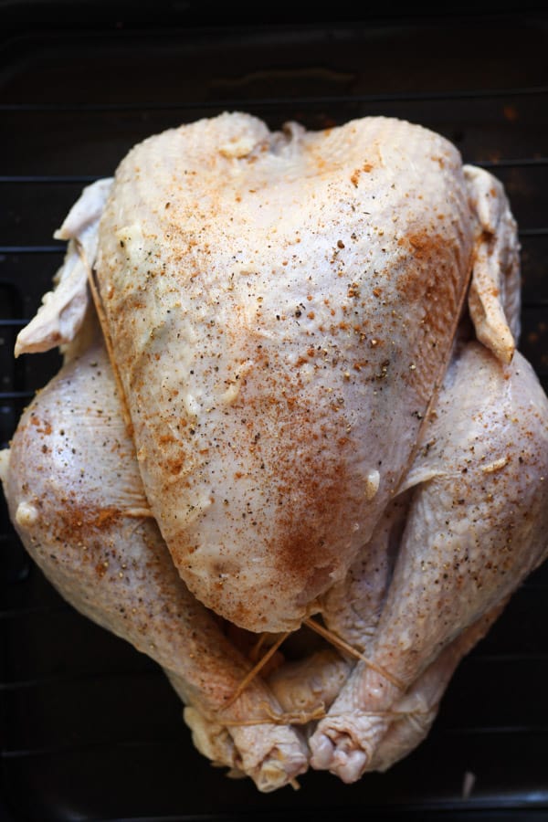 Epic duck fat roasted turkey seasoned