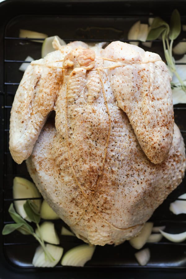 Epic duck fat roasted turkey upside down