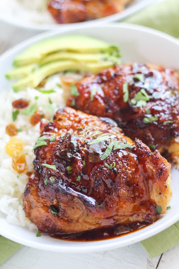 Easy honey lime chipotle chicken thighs are sweet and spicy and an easy weeknight meal