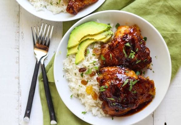 Easy honey lime chipotle chicken thighs recipe is a perfect weeknight meal that can be ready in 30 minutes!