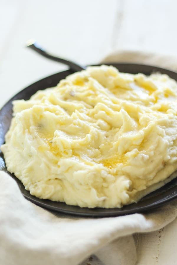 Creme fraiche mashed potatoes recipe is creamy, tangy, and delicious!