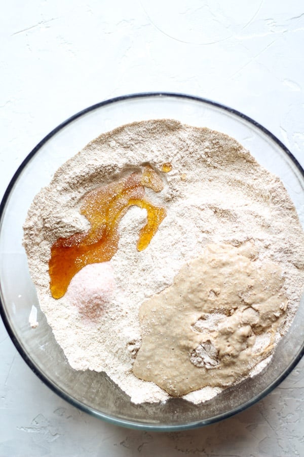 Sourdough Honey Spelt Bread ingredients