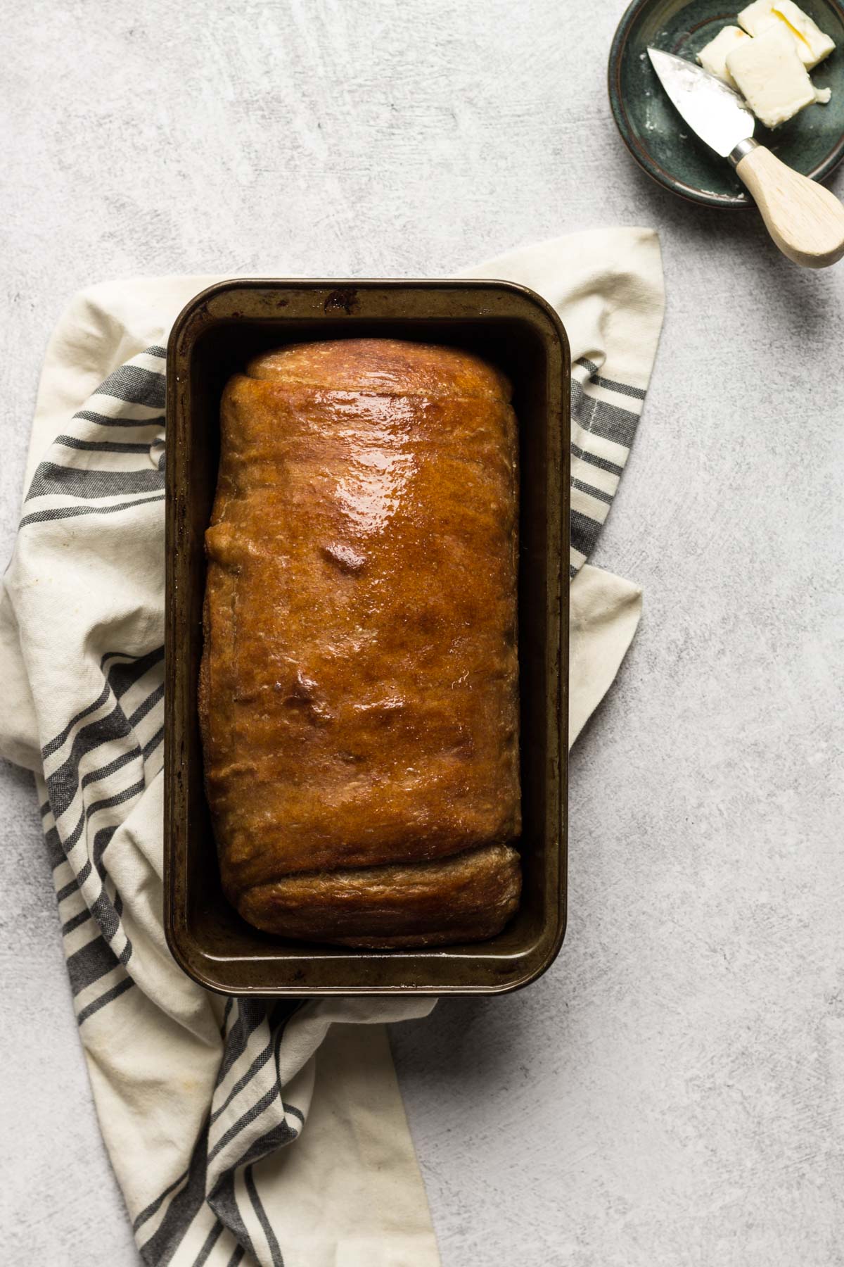 Sourdough cinnamon raisin bread baked