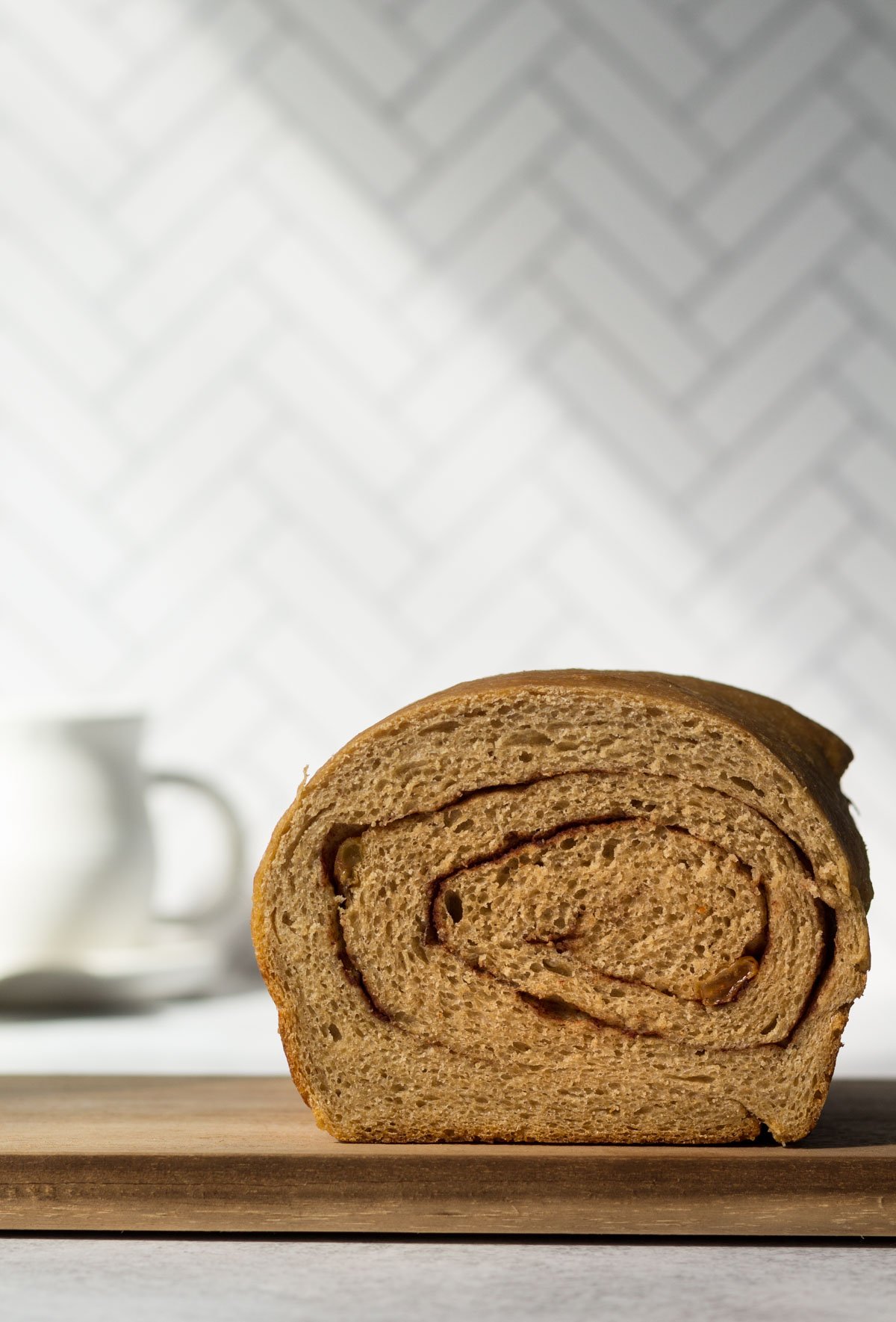 Cinnamon raisin bread sliced