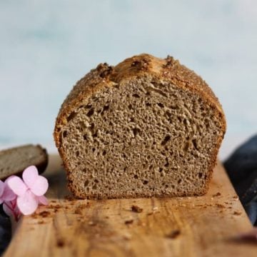 Buttery Sourdough Spelt Brioche Bread sliced