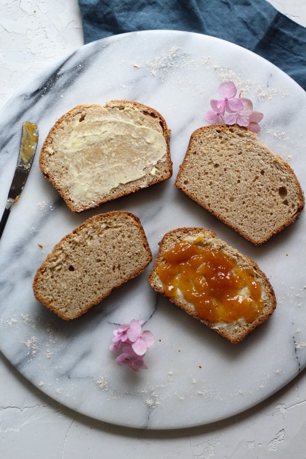 Buttery Sourdough Spelt Brioche Bread Toast