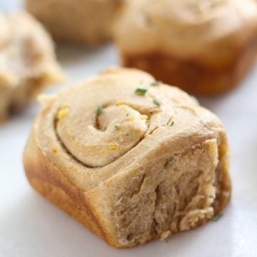 Sourdough Spelt Brioche Garlic Rosemary Rolls baked to perfection