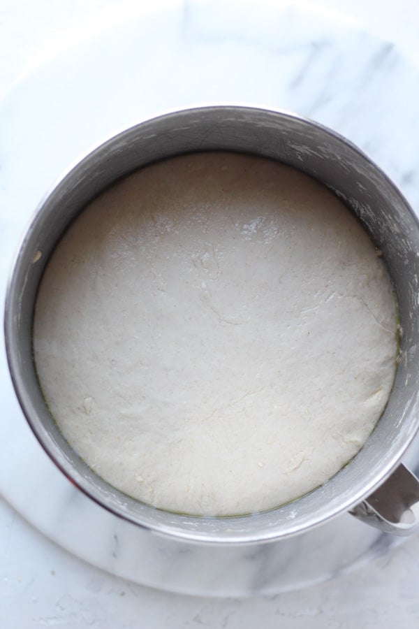 Sourdough Focaccia Dough ready to shape