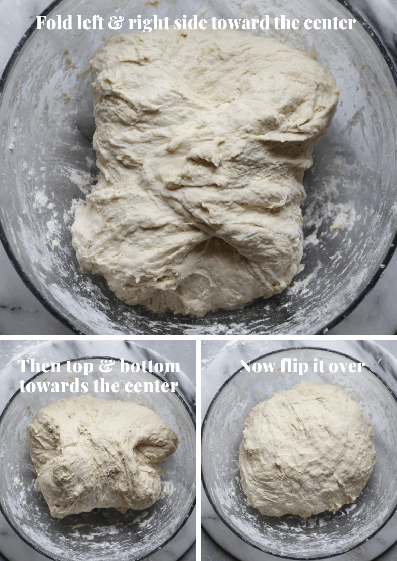 How to do a fold for bread dough, easy folding technique for bread dough