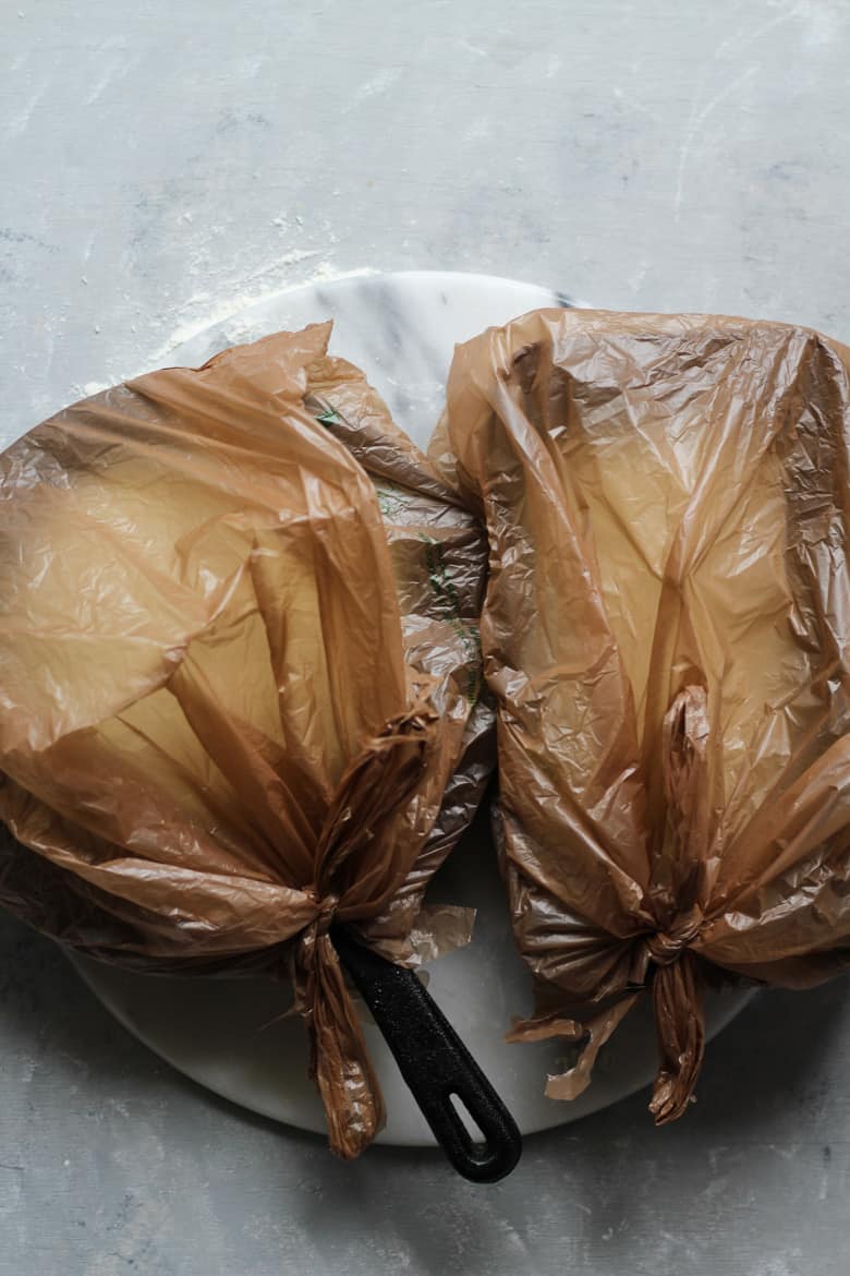 How to proof sourdough bread in a cast iron skillet or loaf tin with plastic bags