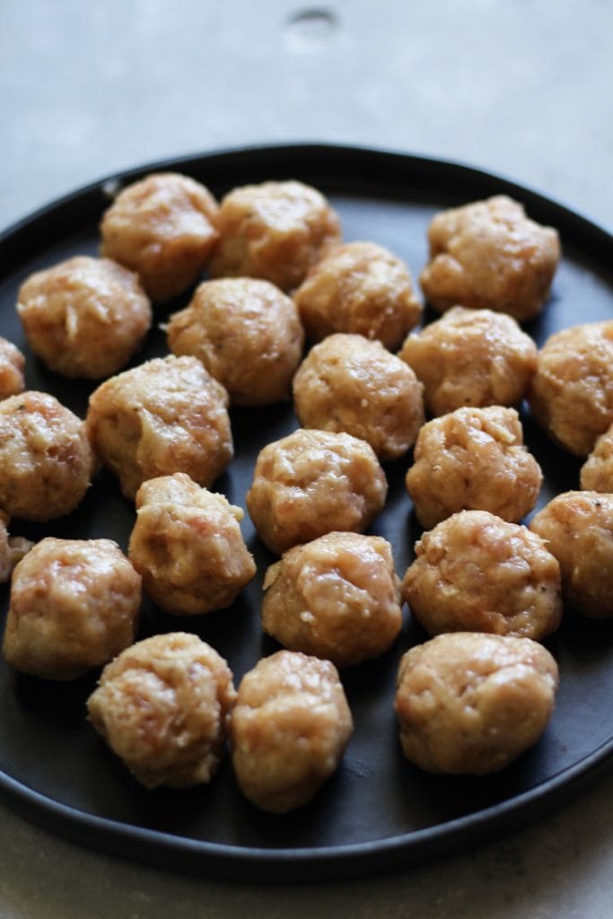 WHITE BEAN CHICKEN MEATBALL SOUP with PESTO & BONE BROTH Bessie Bakes