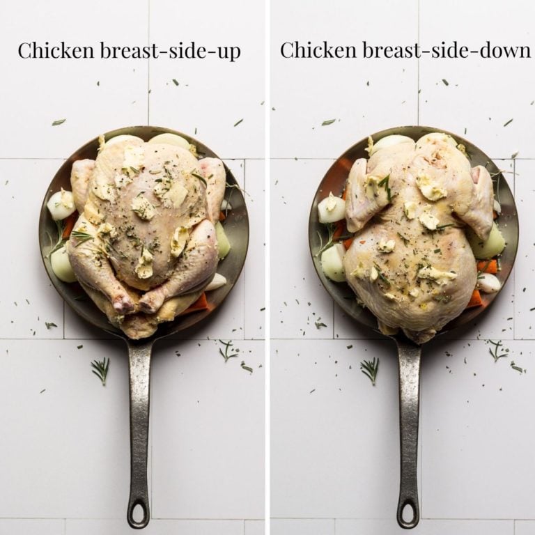 Upside Down Roasted Chicken Recipe - Bessie Bakes