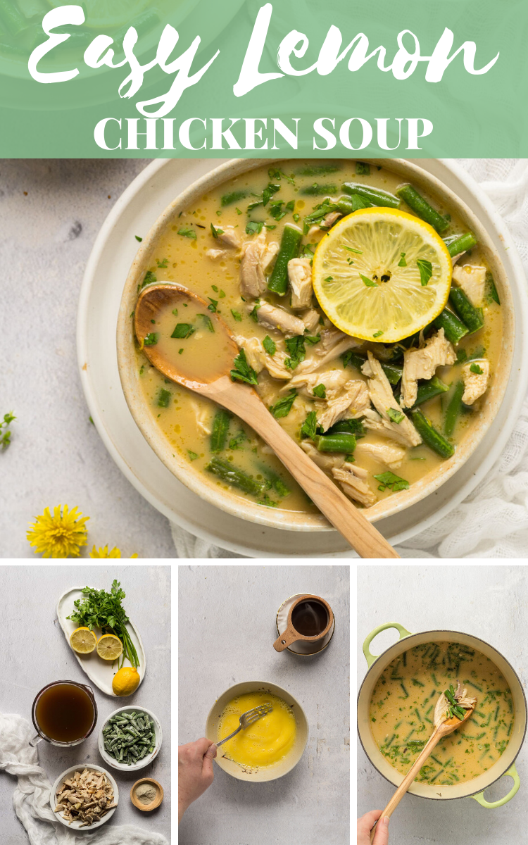 This easy lemon chicken soup recipe is ready in under 30 minutes! #souprecipes via @bessiebakes