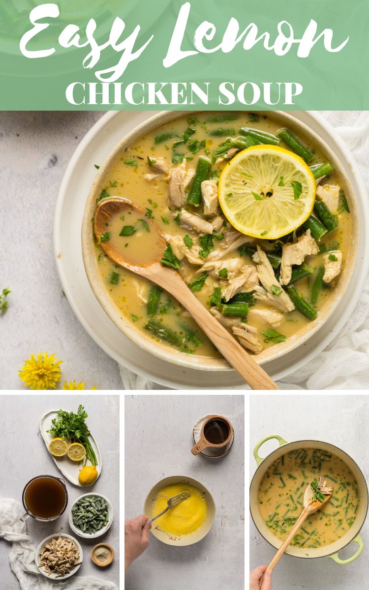 This easy lemon chicken soup recipe is ready in under 30 minutes!  #souprecipes  via @bessiebakes