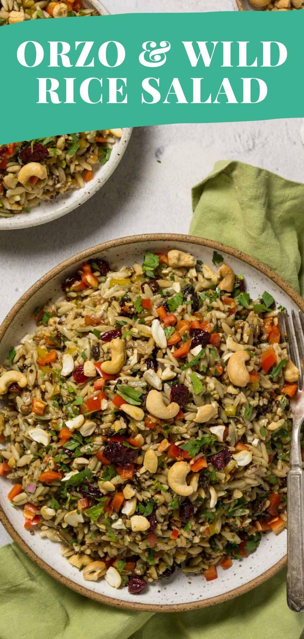 This orzo and wild rice salad packs a bright punch of flavor and can be made in advance! via @bessiebakes