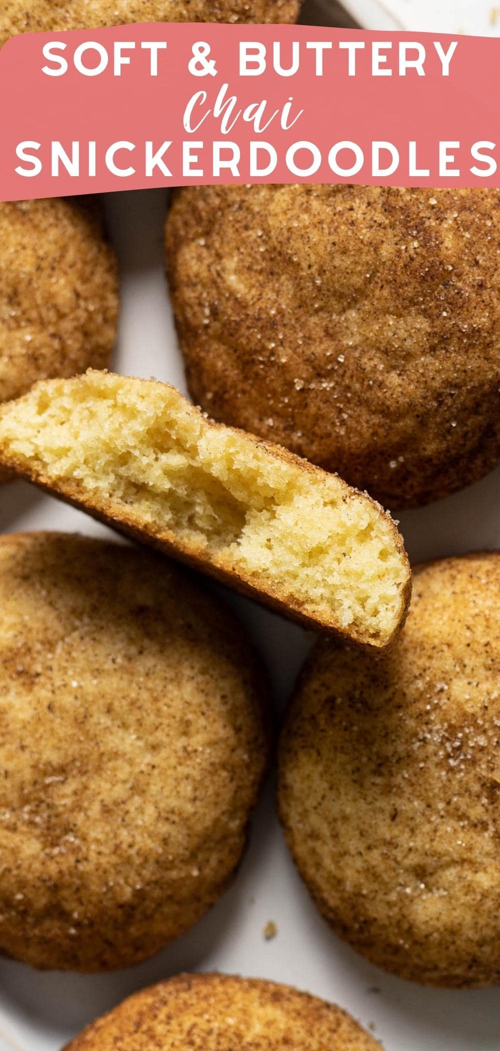 The most soft and buttery chai snickerdoodle cookies ever! via @bessiebakes