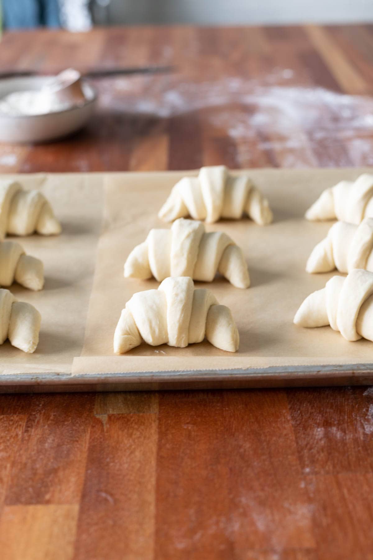 croissants on a sheet pan