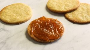 apricot jam on shortbread