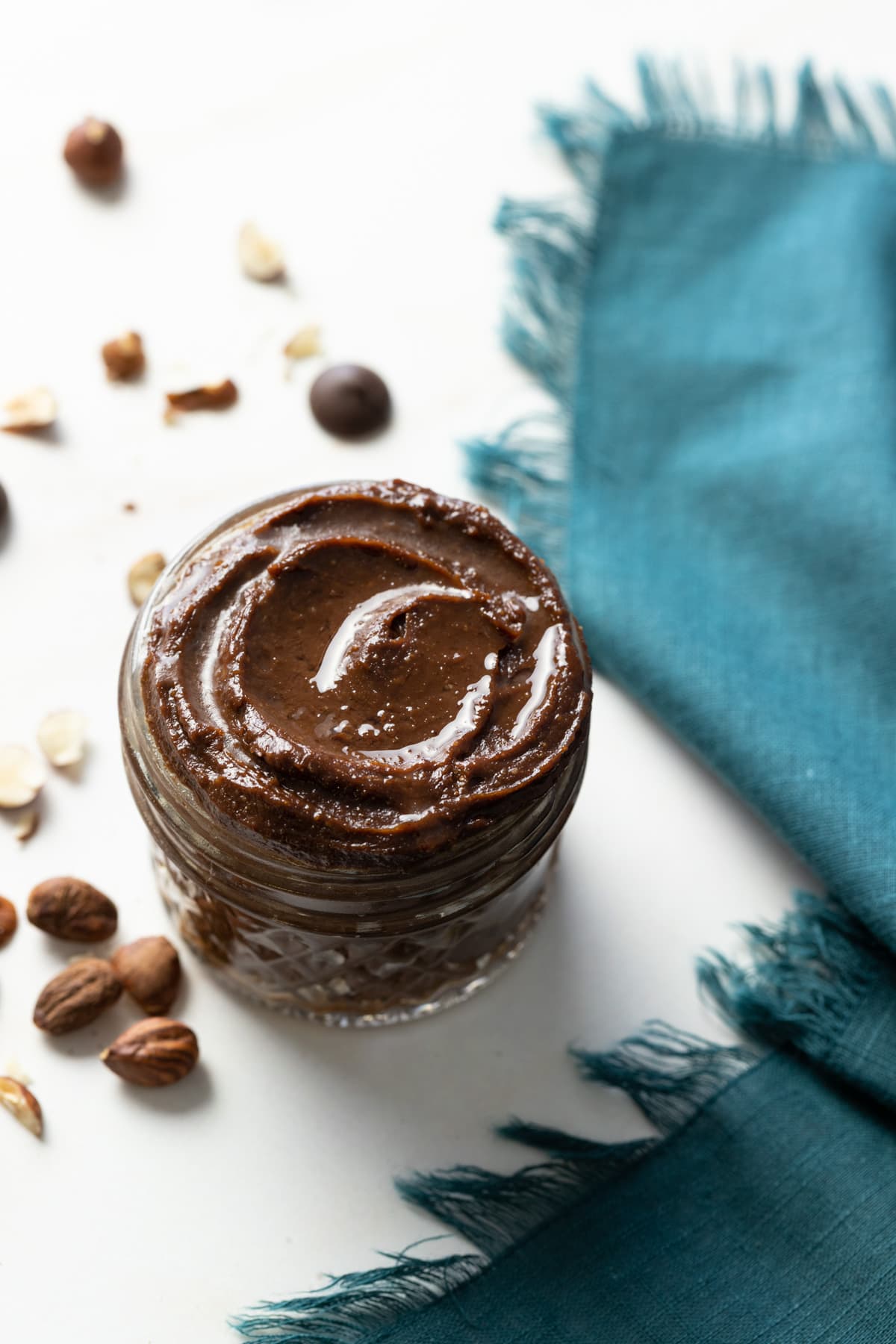 Avocado nutella in a jar