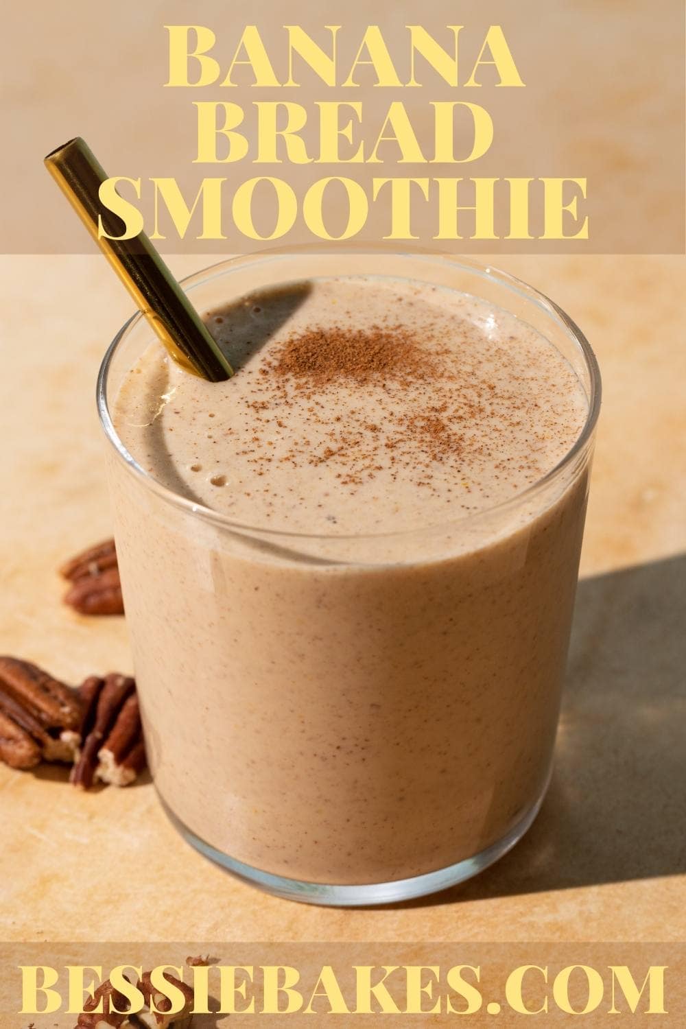 Both delicious and nutritious, this smoothie is jammed packed with great sources of healthy fats thanks to the coconut oil and toasted pecans. via @bessiebakes