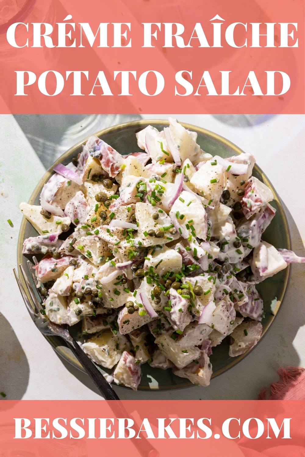 This luscious and tangy créme fraîche potato salad is guaranteed to liven up any potluck or cookout spread. via @bessiebakes