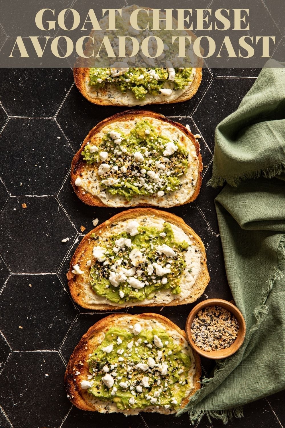 Creamy goat cheese and herbed butter make the most amazing avocado toasts! via @bessiebakes