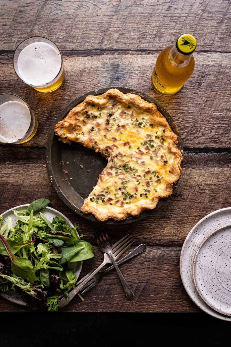 French Beer Quiche w/ AllButter Crust Bessie Bakes