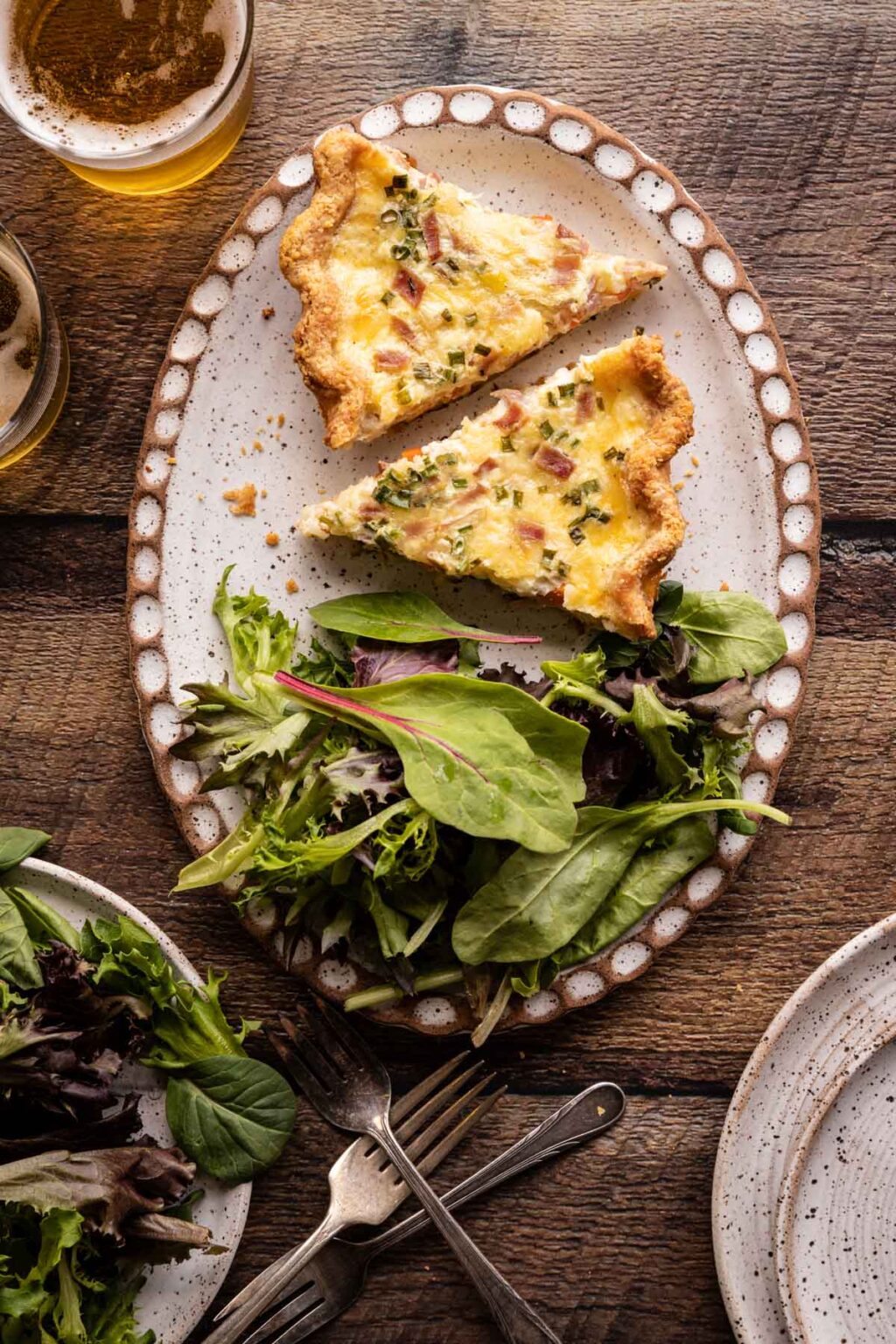 French Beer Quiche w/ AllButter Crust Bessie Bakes